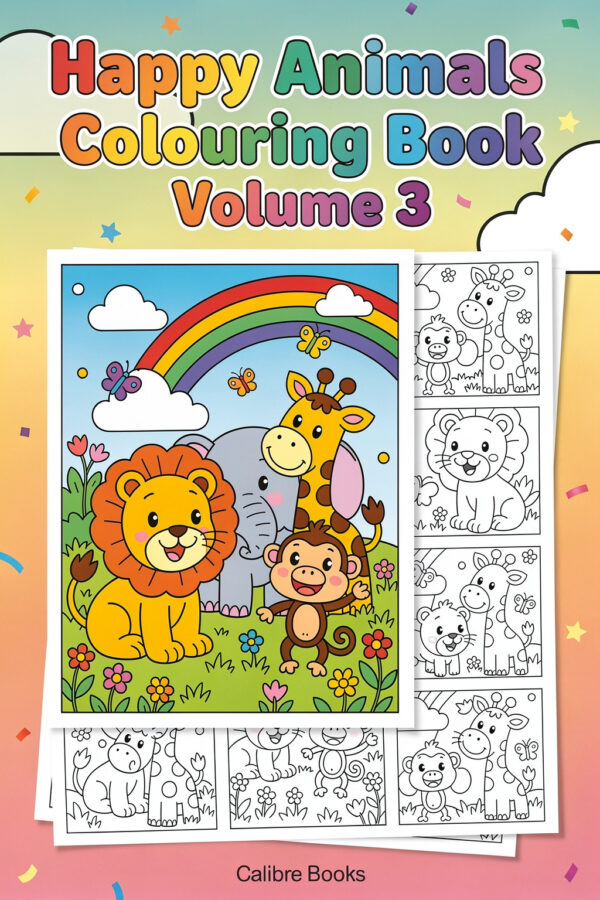 Happy Animals Colouring Book Volume 3