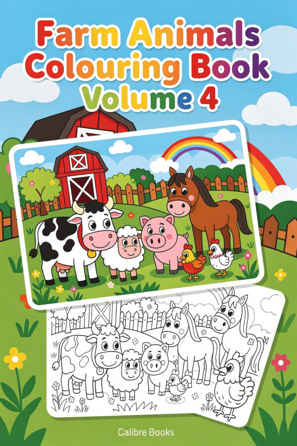 Farm Animals Colouring Book Volume 4