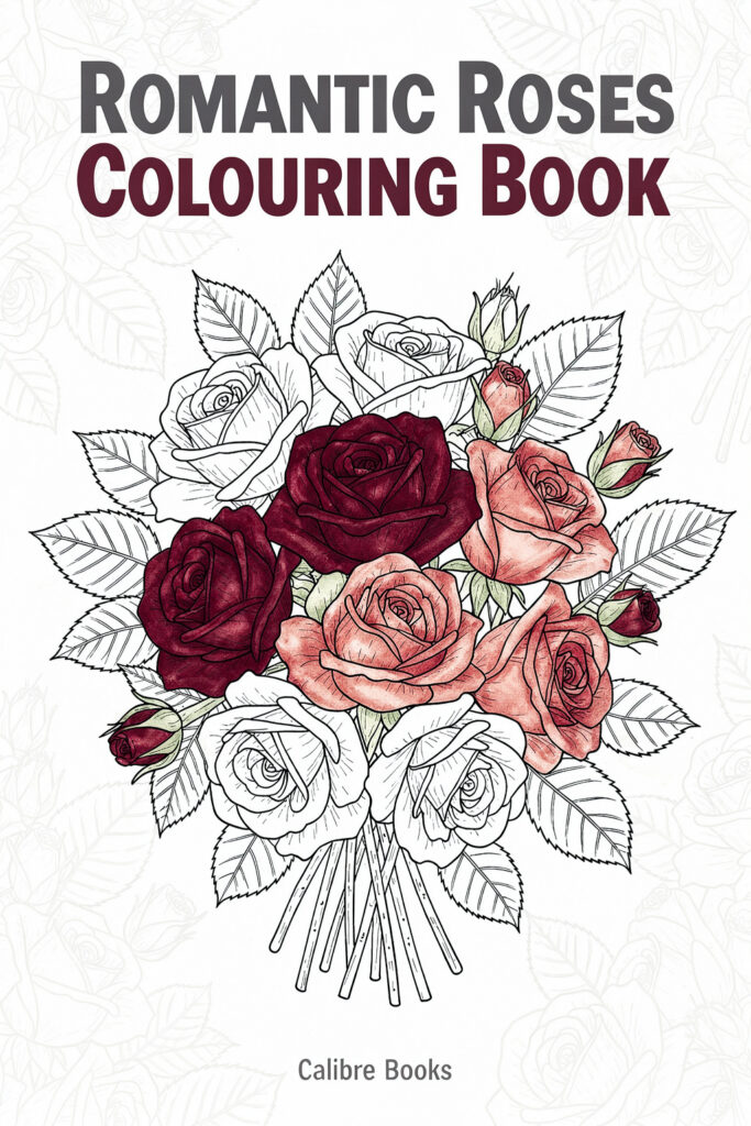 Colorful Roses Book Romantic Roses Colouring Book | Calibre Books