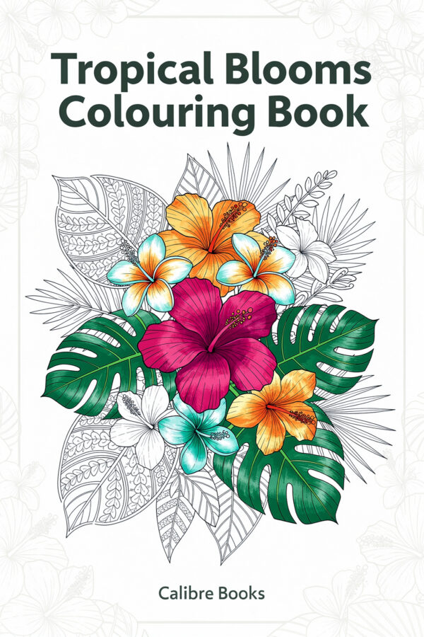 Tropical Blooms Colouring Book
