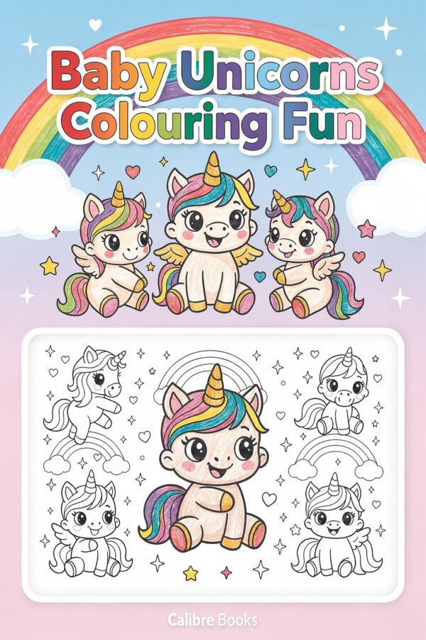 Baby Unicorns Colouring Fun