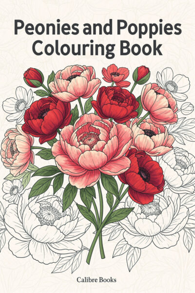 Peonies and Poppies Colouring Book