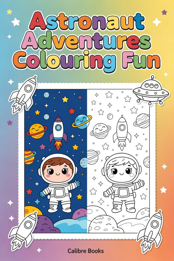 Astronaut Adventures Colouring Fun
