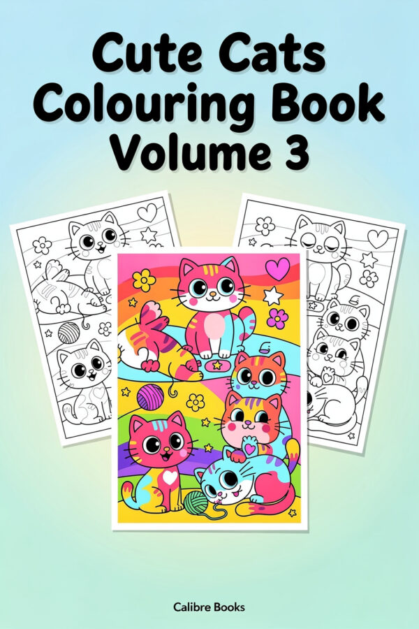 Cute Cats Colouring Book Volume 3