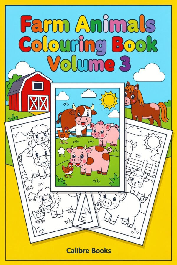 Farm Animals Colouring Book Volume 3