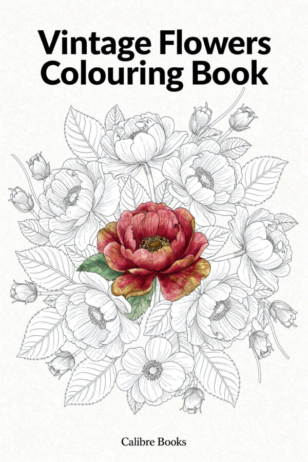 Vintage Flowers Colouring Book