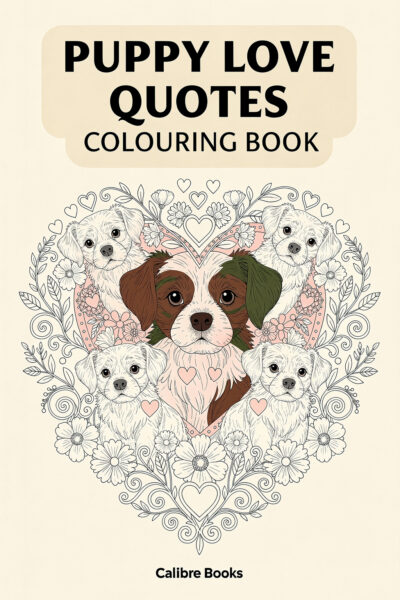 Puppy Love Quotes Colouring Book
