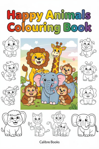 Happy Animals Colouring Book