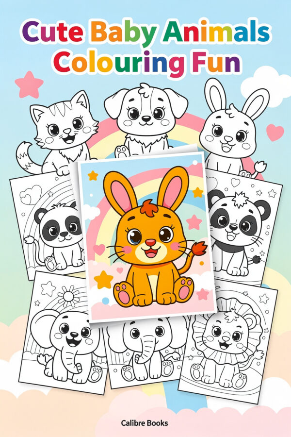 Cute Baby Animals Colouring Fun