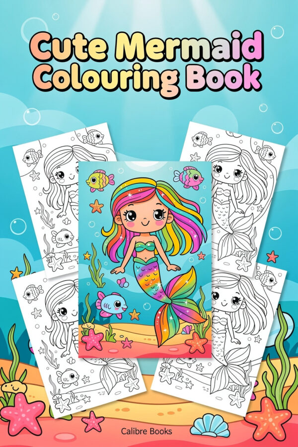 Cute Mermaid Colouring Book