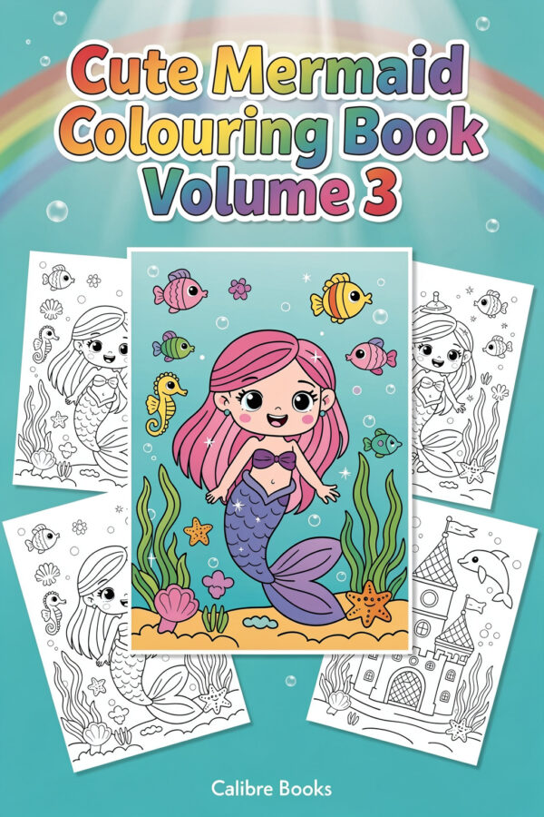 Cute Mermaid Colouring Book Volume 3